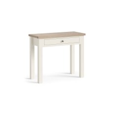 Modern Country Painted Oak Coconut White Single Drawer Dressing Table Desk
