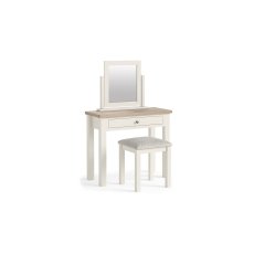 Modern Country Painted Oak Coconut White Single Drawer Dressing Table Desk