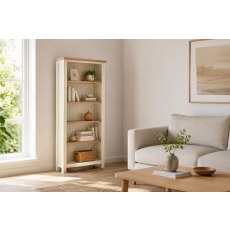 Modern Country Painted Oak Coconut White Large Bookcase Modern Country Painted Oak Coconut White Large Bookcase