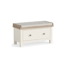 Modern Country Painted Oak Coconut White Hallway Bench Modern Country Painted Oak Coconut White Hallway Bench