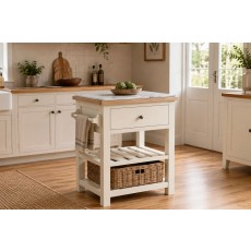 Modern Country Painted Oak Coconut White Small Kitchen Island Unit Modern Country Painted Oak Coconut White Small Kitchen Island Unit