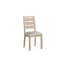 Modern Country Oak Dining Chair with Boucle White Seat (Pair) Modern Country Oak Dining Chair with Boucle White Seat (Pair)