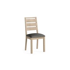 Modern Country Oak Dining Chair with Boucle Grey Seat (Pair) Modern Country Oak Dining Chair with Boucle Grey Seat (Pair)