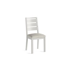 Modern Country Painted Oak Stone Grey Dining Chair with Boucle White Seat (Pair) Modern Country Painted Oak Stone Grey Dining Chair with Boucle White Seat (Pair)