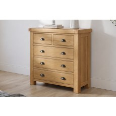 Normandy Chunky Country Oak 2 Over 3 Chest of Drawers