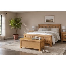 Normandy Chunky Country Oak Storage Blanket Box