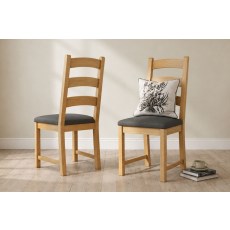 Normandy Chunky Country Oak Ladder Dining Chair (Pair) Normandy Chunky Country Oak Ladder Dining Chair (Pair)
