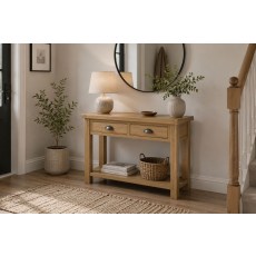 Normandy Chunky Country Oak Console Table Normandy Chunky Country Oak Console Table