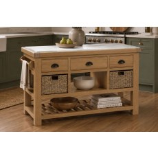 Normandy Chunky Country Oak Large Kitchen Island Unit Normandy Chunky Country Oak Large Kitchen Island Unit