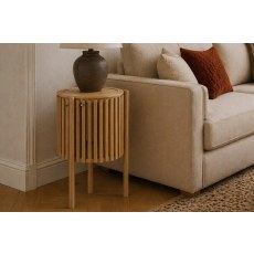 Soho Natural Oak Slatted Story Side Table Soho Natural Oak Slatted Story Side Table