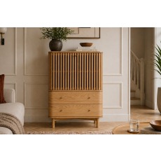 Soho Natural Oak Slatted Shoe Cabinet Soho Natural Oak Slatted Shoe Cabinet