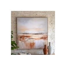 Gallery Direct Warm Haze Framed Canvas 1000x1000mm
