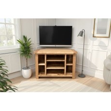 Largo Rustic Solid Oak Corner TV Unit Largo Rustic Solid Oak Corner TV Unit