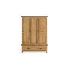 Salisbury Lite Oak Triple Wardrobe Salisbury Lite Oak Triple Wardrobe
