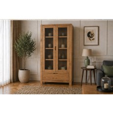 Bergen Oak Display Cabinet Bergen Oak Display Cabinet