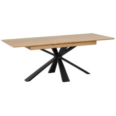 Heron Industrial Oak 160-200cm Extending Dining Table with Metal Base Heron Industrial Oak 160-200cm Extending Dining Table with Metal Base
