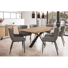 Heron Industrial Oak 160-200cm Extending Dining Table with Metal Base Heron Industrial Oak 160-200cm Extending Dining Table with Metal Base