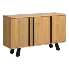 Heron Industrial Oak 3 Door Sideboard Heron Industrial Oak 3 Door Sideboard