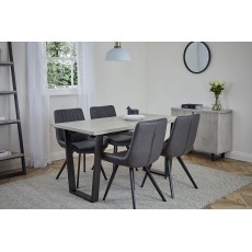 Brooklyn Grey Oak 140cm Fixed Dining Table Brooklyn Grey Oak 140cm Fixed Dining Table