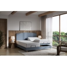 TEMPUR Form Spring Adjustable Bed with Geomatric Box Headboard