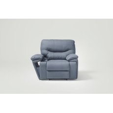 Quantum Cinematic Power Recliner Armchair with Headrest and iTable Arm
