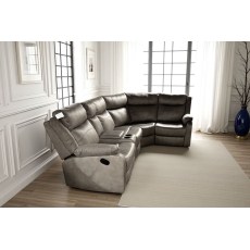 Ellena Soft Grey L Shape Recliner Corner Sofa with Storage