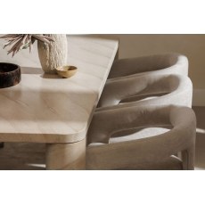 Ida Travertine Stone 150cm Dining Table Set with 4 Georgia Chairs Ida Travertine Stone 150cm Dining Table Set with 4 Georgia Chairs