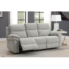 Harrow 3 Seater Sofa Electric Recliner in Light Grey