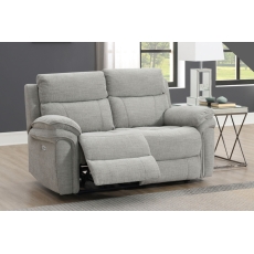 Harrow 2 Seater Sofa Electric Recliner in Light Grey