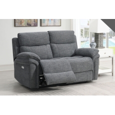 Harrow 2 Seater Sofa Electric Recliner in Dark Grey