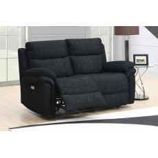 Harrow 2 Seater Sofa Electric Recliner in Black