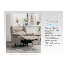 Monroe Fabric Recliner Chair in Fossil Monroe Fabric Recliner Chair in Fossil