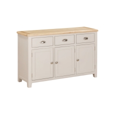 Windermere Painted Oyster Grey Oak 3 Door Sideboard Windermere Painted Oyster Grey Oak 3 Door Sideboard