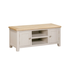 Windermere Painted Oyster Grey Oak Large TV Unit Windermere Painted Oyster Grey Oak Large TV Unit