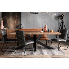 Soho Solid Oak 200cm Holburn Star Base Dining Table