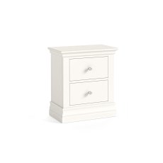 Burgundy Painted Coconut Milk 2 Drawer Bedside Table