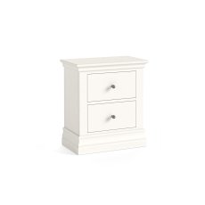 Burgundy Painted Coconut Milk 2 Drawer Bedside Table