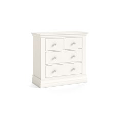 Burgundy Painted Coconut Milk 2 Over 2 Chest of Drawers