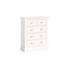 Burgundy Painted Coconut Milk 2 Over 3 Chest of Drawers