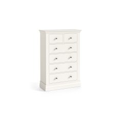 Burgundy Painted Coconut Milk 2 Over 4 Chest of Drawers