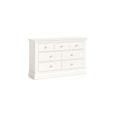 Burgundy Painted Coconut Milk 3 Over 4 Chest of Drawers