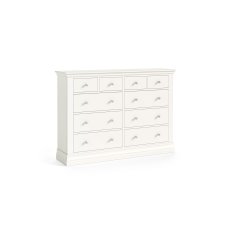 Burgundy Painted Coconut Milk 4 Over 6 Chest of Drawers