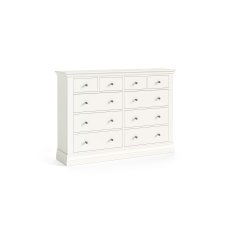 Burgundy Painted Coconut Milk 4 Over 6 Chest of Drawers