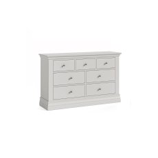 Burgundy Painted Light Grey 3 Over 4 Chest of Drawers