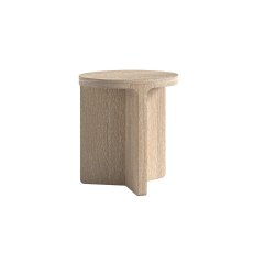 Portobello Oak Round Side Table
