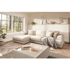 Niki Fabric Large 4 Seater Chaise Sofa