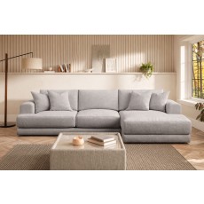 Niki Fabric Medium 3 Seater Chaise Sofa