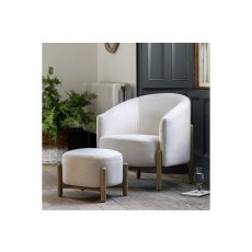 Gallery Direct Tindon Armchair in Natural Fabric Gallery Direct Tindon Armchair in Natural Fabric
