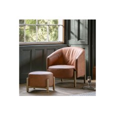 Gallery Direct Tindon Armchair in Vintage Brown Leather Gallery Direct Tindon Armchair in Vintage Brown Leather