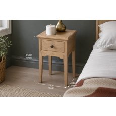 Gallery Direct Malvern Natural Oak 1 Drawer Bedside Table Gallery Direct Malvern Natural Oak 1 Drawer Bedside Table